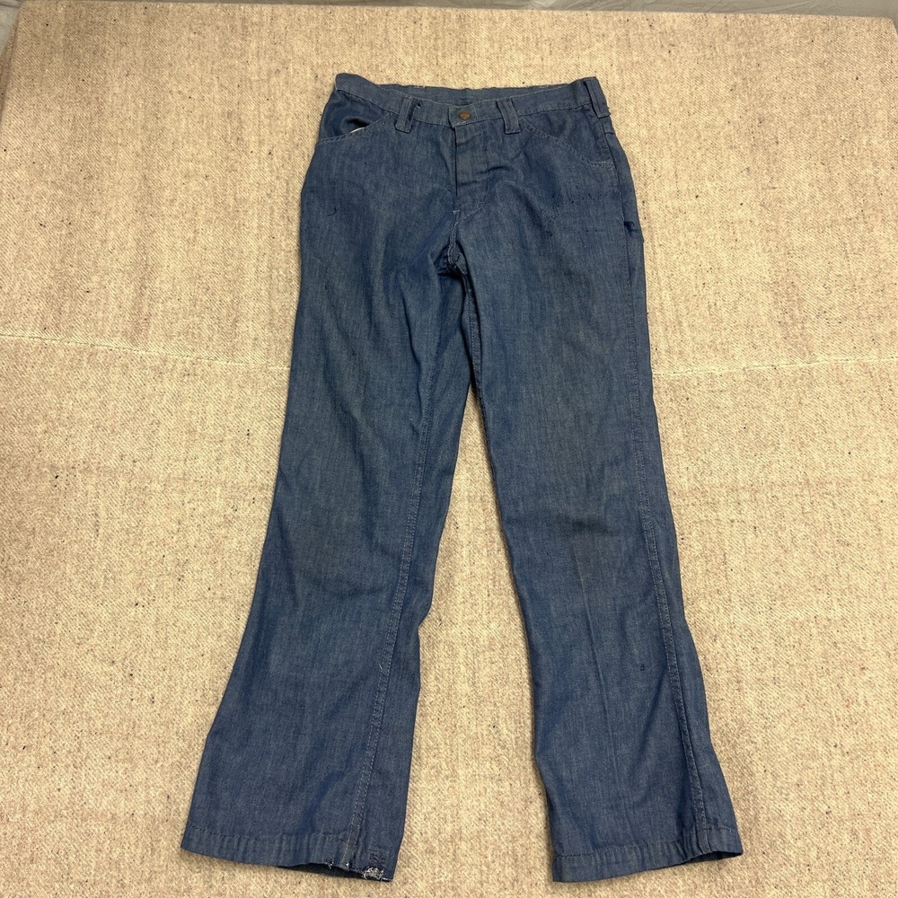 Vintage 1970s Sears Jeans Mens 28x32 Blue Distressed